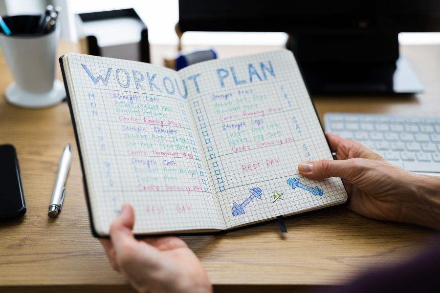 Plan and daily schedule for exercising 