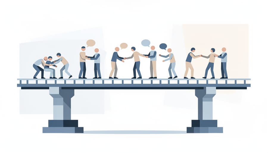 A strong bridge structure symbolizing stability and support in the workplace.